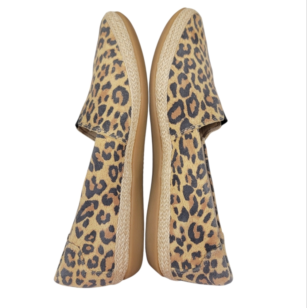 Clarks Espadrille Danelly Sky Leather Leopard Print Slip On Shoes Women’s 8.5 - Picture 9 of 15